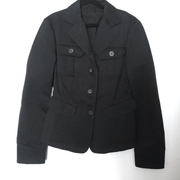 Authentic VintageGucci Black Unlined Button Down Jacket.Size 40.NWT